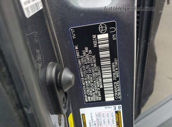 NMTKHMBX4JR049377 2018 TOYOTA C-HR Gray Vista de la etiqueta del VIN