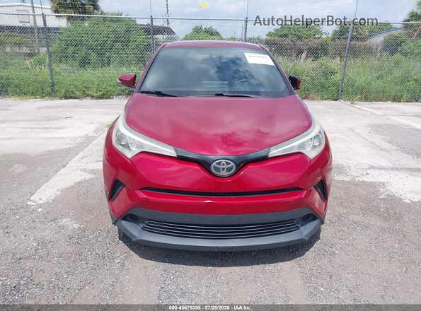 NMTKHMBX5JR013259 2018 TOYOTA C-HR Red Instrument cluster view
