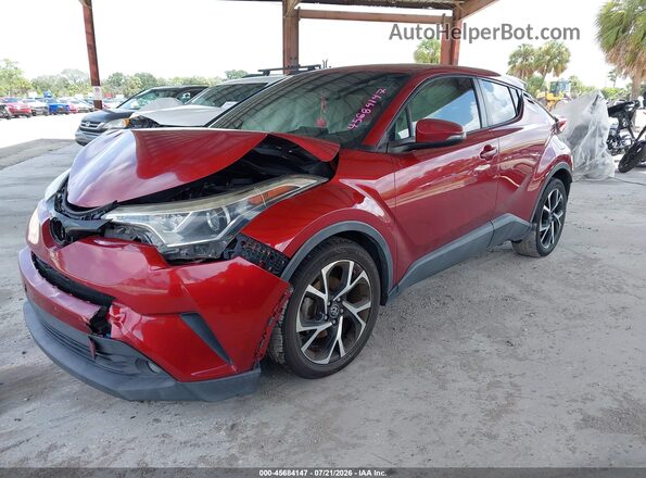 NMTKHMBX7JR004269 2018 TOYOTA C-HR Red Առջևի ձախ երեք քառորդ տեսարան