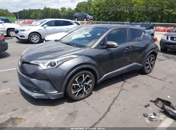 NMTKHMBX7JR019841 2018 TOYOTA C-HR Gray Առջևի ձախ երեք քառորդ տեսարան