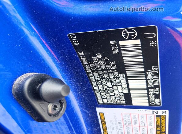 NMTKHMBX8MR123887 2021 TOYOTA C-HR Синий Вид подкапотного пространства