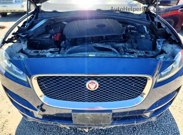 SADCJ2FN7JA279018 2018 JAGUAR F-PACE Blue Vista del compartimento del motor