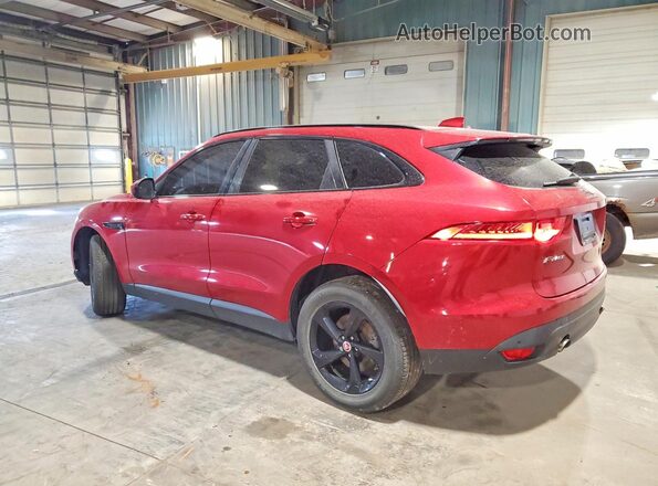 SADCJ2FX6JA265399 2018 JAGUAR F-PACE Burgundy Trasero izquierdo