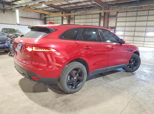 SADCJ2FX6JA265399 2018 JAGUAR F-PACE Burgundy Trasero derecho