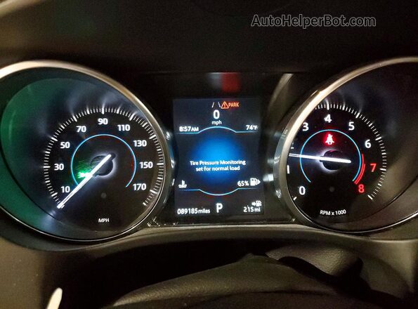 SADCJ2FX6JA265399 2018 JAGUAR F-PACE Burgundy Vista del cuadro de instrumentos