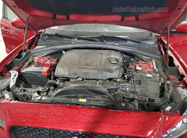 SADCJ2FX6JA265399 2018 JAGUAR F-PACE Burgundy Vista del compartimento del motor