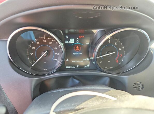 SADCJ2FX7KA606083 2019 JAGUAR F-PACE Red Вид щитка приладів