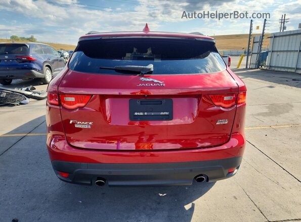 SADCJ2FX7KA606083 2019 JAGUAR F-PACE Red Вид ззаду