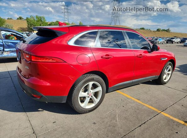 SADCJ2FX7KA606083 2019 JAGUAR F-PACE Red Задня права чверть