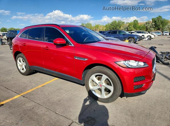 SADCJ2FX7KA606083 2019 JAGUAR F-PACE Red Передня права чверть