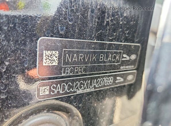SADCJ2GX1JA237699 2018 JAGUAR F-PACE Black Вид підкапотного простору