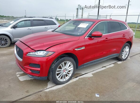 SADCK2BVXHA066657 2017 JAGUAR F-PACE Красный Передняя левая четверть