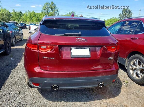 SADCK2BVXHA885720 2017 JAGUAR F-PACE Красный Вид сзади