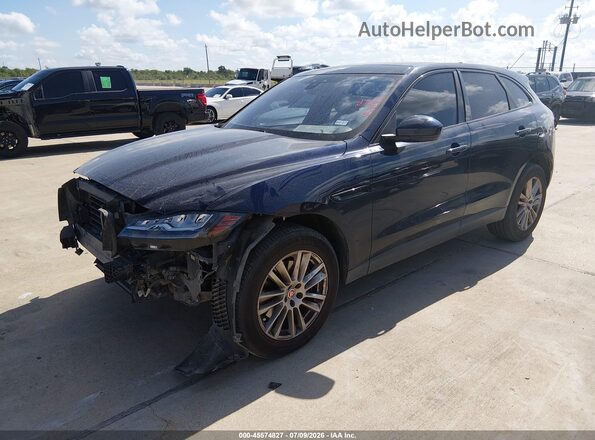 SADCK2EV4JA246475 2018 JAGUAR F-PACE Blue Vista tres cuartos delantera izquierda