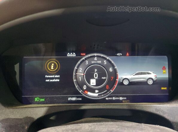 SADCK2FX5LA618408 2020 JAGUAR F-PACE Gray Widok zestawu wskaźników