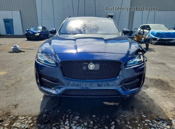 SADCL2BVXHA884046 2017 JAGUAR F-PACE Blue Вид спереду