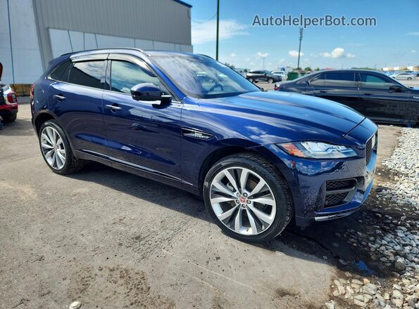SADCL2BVXHA884046 2017 JAGUAR F-PACE Blue Передня права чверть