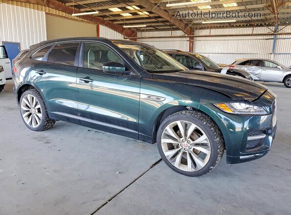 SADCL2FN5JA296202 2018 JAGUAR F-PACE Зеленый Передняя правая четверть