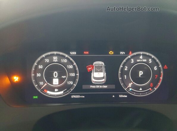 SADCL2GX3KA359394 2019 JAGUAR F-PACE White Вид щитка приладів