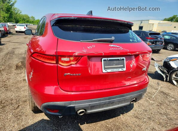 SADCL2GX8LA627308 2020 JAGUAR F-PACE Red Вид ззаду
