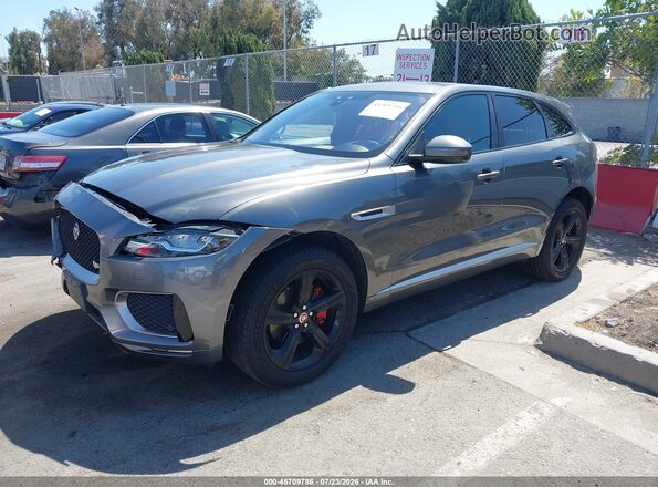 SADCM2BV1HA069599 2017 JAGUAR F-PACE Gray წინა მარცხენა ხედი სამი მეოთხედიდან