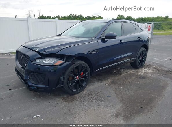 SADCM2BV5HA081142 2017 JAGUAR F-PACE Синий Передняя левая четверть
