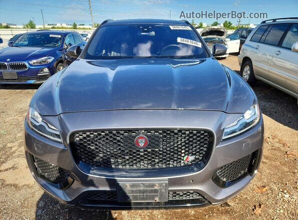 SADCM2FV5JA285634 2018 JAGUAR F-PACE Gray Widok z przodu