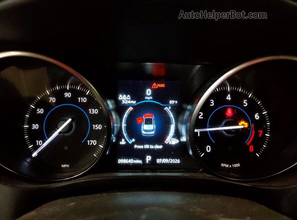 SADCS2FXXKA356710 2019 JAGUAR F-PACE White Instrument cluster view