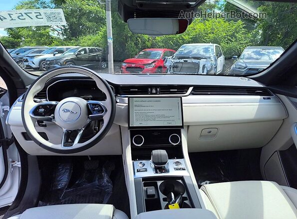 SADCT2EX6SA753717 2025 JAGUAR F-PACE White Սարքավորումների վահանակի տեսք