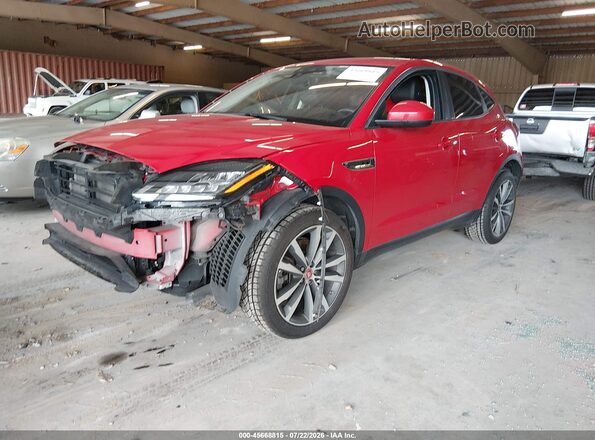 SADFJ2FX0K1Z51792 2019 JAGUAR E-PACE Red წინა მარცხენა ხედი სამი მეოთხედიდან