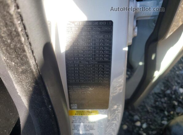 SADFJ2FX0K1Z70245 2019 JAGUAR E-PACE White VIN კოდის სტიკერის ხედი