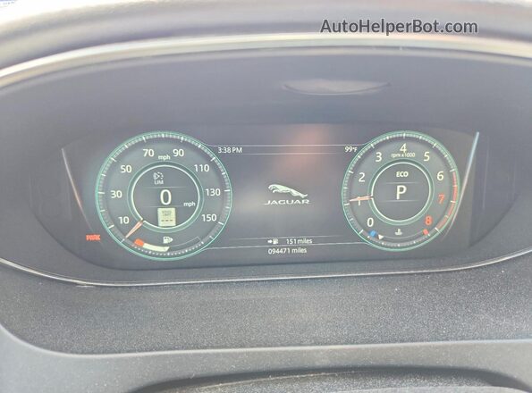 SADFJ2FX1J1Z32005 2018 JAGUAR E-PACE Black Вид щитка приладів