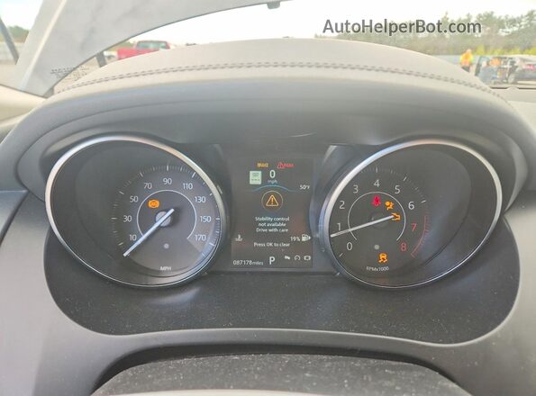 SADFJ2FX1K1Z34838 2019 JAGUAR E-PACE Charcoal ხელსაწყოთა პანელის ხედი
