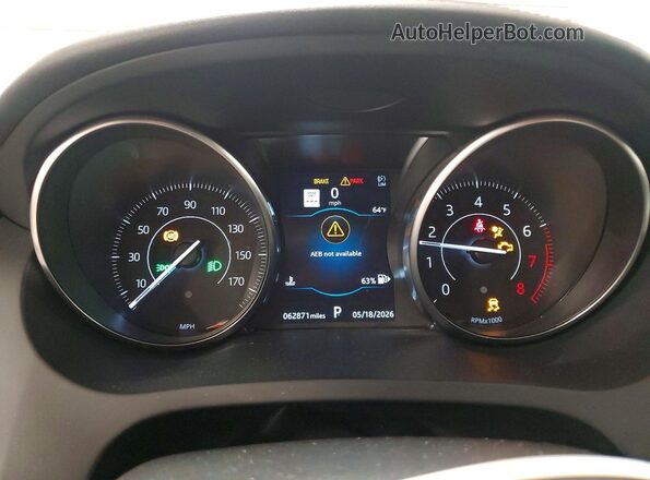 SADFJ2FX2J1Z29615 2018 JAGUAR E-PACE White Вид щитка приладів