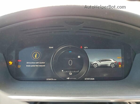 SADHB2S11K1F75503 2019 JAGUAR BUV White Widok zestawu wskaźników