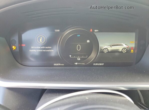 SADHD2S17K1F69666 2019 JAGUAR I-PACE White Սարքավորումների վահանակի տեսք