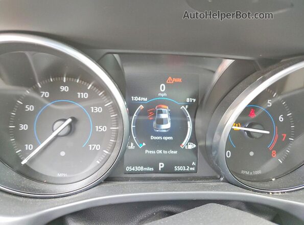 SAJAD4FX2JCP26142 2018 JAGUAR XF Серый Вид щитка приборов