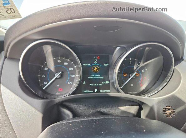 SAJAD4FX2KCP48966 2019 JAGUAR XF Белый Вид щитка приборов