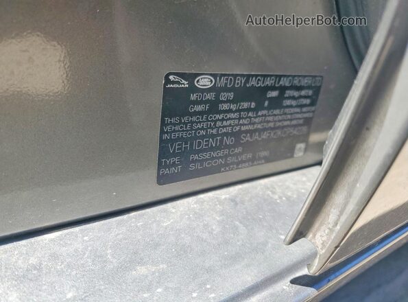 SAJAJ4FX2KCP54226 2019 JAGUAR XF Silver Շարժիչի բաժամունքի տեսք