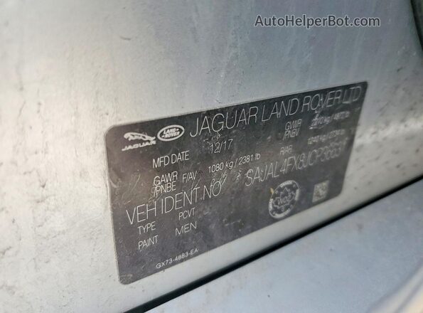 SAJAL4FX8JCP36631 2018 JAGUAR XF Silver Widok komory silnika