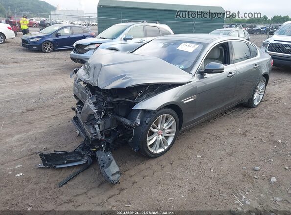 SAJBK4BV4HCY27319 2017 JAGUAR XF Gray წინა მარცხენა ხედი სამი მეოთხედიდან