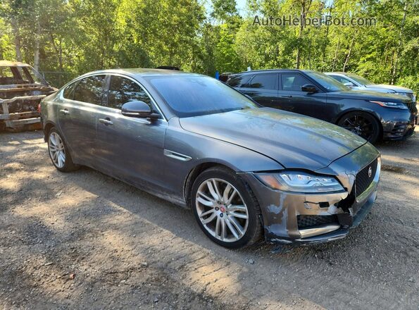 SAJBK4EV1JCY58562 2018 JAGUAR XF Charcoal Przód prawy
