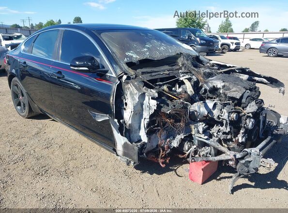 SAJBR4FX0JCY69368 2018 JAGUAR XF Black Widok zestawu wskaźników
