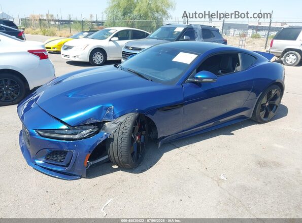SAJD81EE4PCK82562 2023 JAGUAR F-TYPE Blue წინა მარცხენა ხედი სამი მეოთხედიდან
