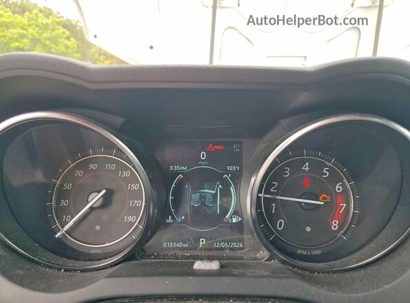 SAJDD5GX7LCK65055 2020 JAGUAR F-TYPE White ხელსაწყოთა პანელის ხედი
