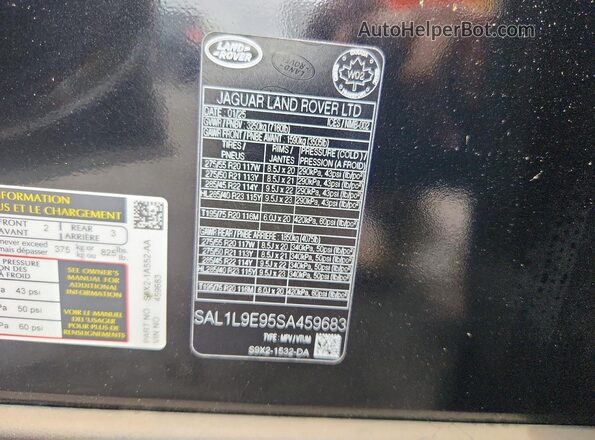 SAL1L9E95SA459683 2025 LAND ROVER RANGE Black Widok komory silnika