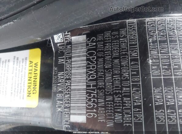 SALCP2RX9JH755616 2018 LAND ROVER DISCOVERY SPORT Black Vista del compartimento del motor
