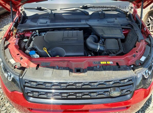 SALCP2RXXJH769377 2018 LAND ROVER DISCOVERY Red Вид підкапотного простору