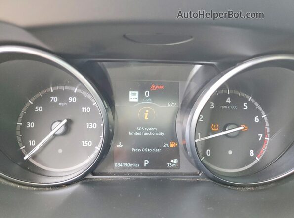 SALCR2FXXKH828847 2019 LAND ROVER DISCOVERY Silver Vista del cuadro de instrumentos