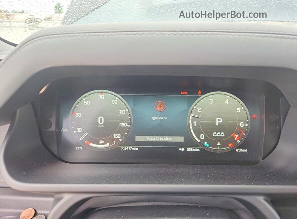 SALE27EU2T2503101 2026 LAND ROVER DEFENDER Blue Instrument cluster view